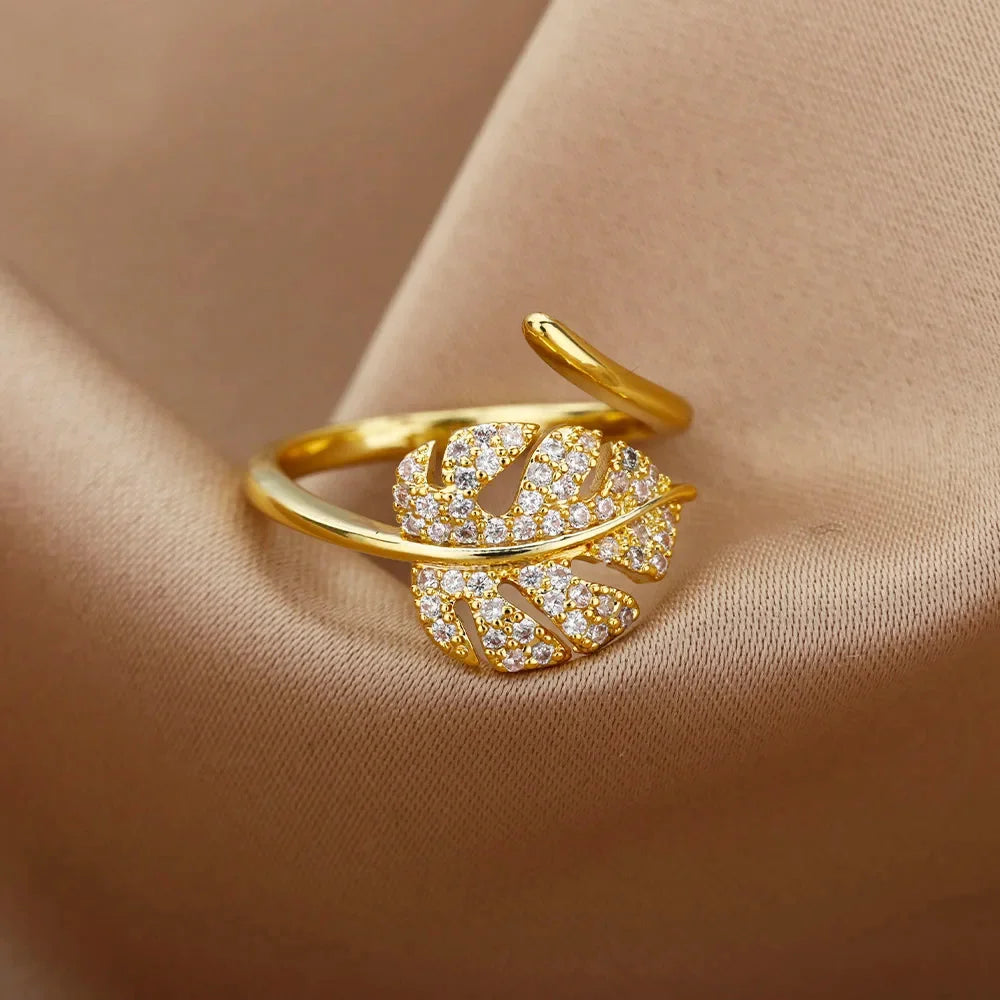 Luxury Gold Rings with Zirconia